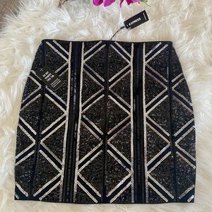 New Years Eve/ Holiday Party! EXPRESS Diamond Sequin Mini Skirt